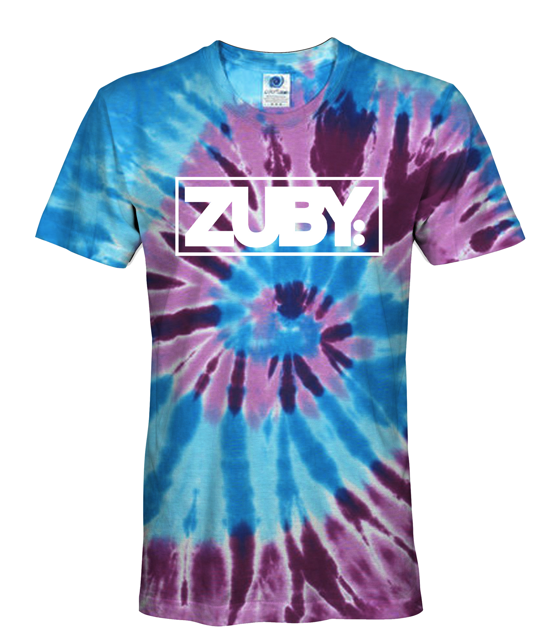 Zuby Classic Tie Dye T-Shirt (Blue/Purple Swirl)